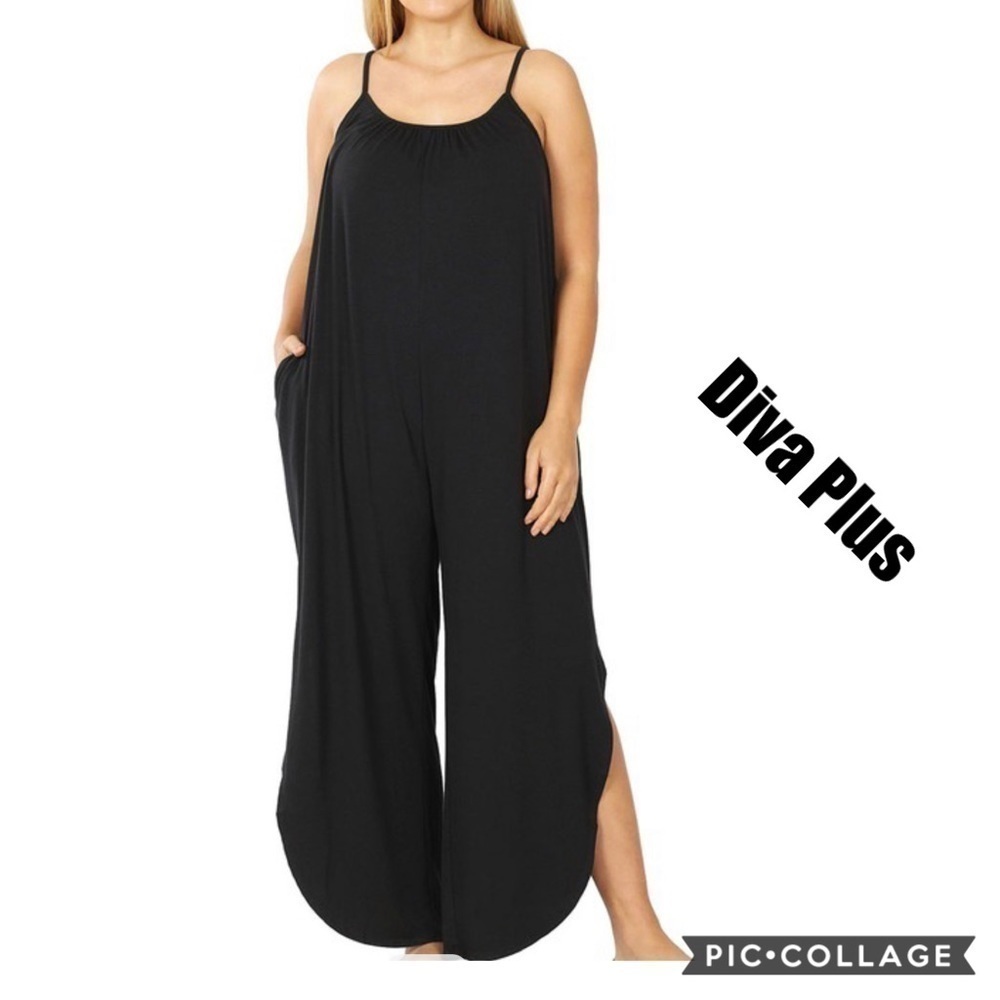 2 Left!! Diva Plus...Black 1 Piece Jumper